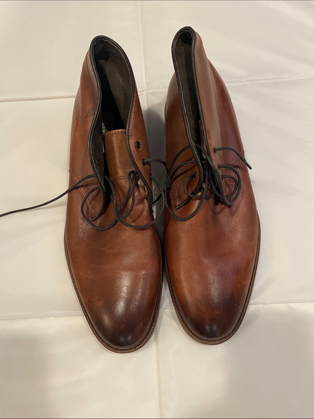 Joseph Abboud Brown Leather Chukka Boots